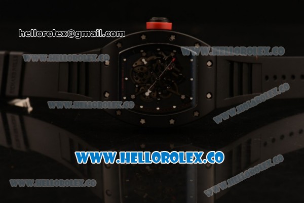 Richard Mille RM 055 Bubba Watson Miyota 9015 Automatic Ceramic Case with Black Rubber Strap and Black Dial - Click Image to Close